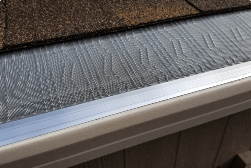 Micro-mesh gutter guard close-up